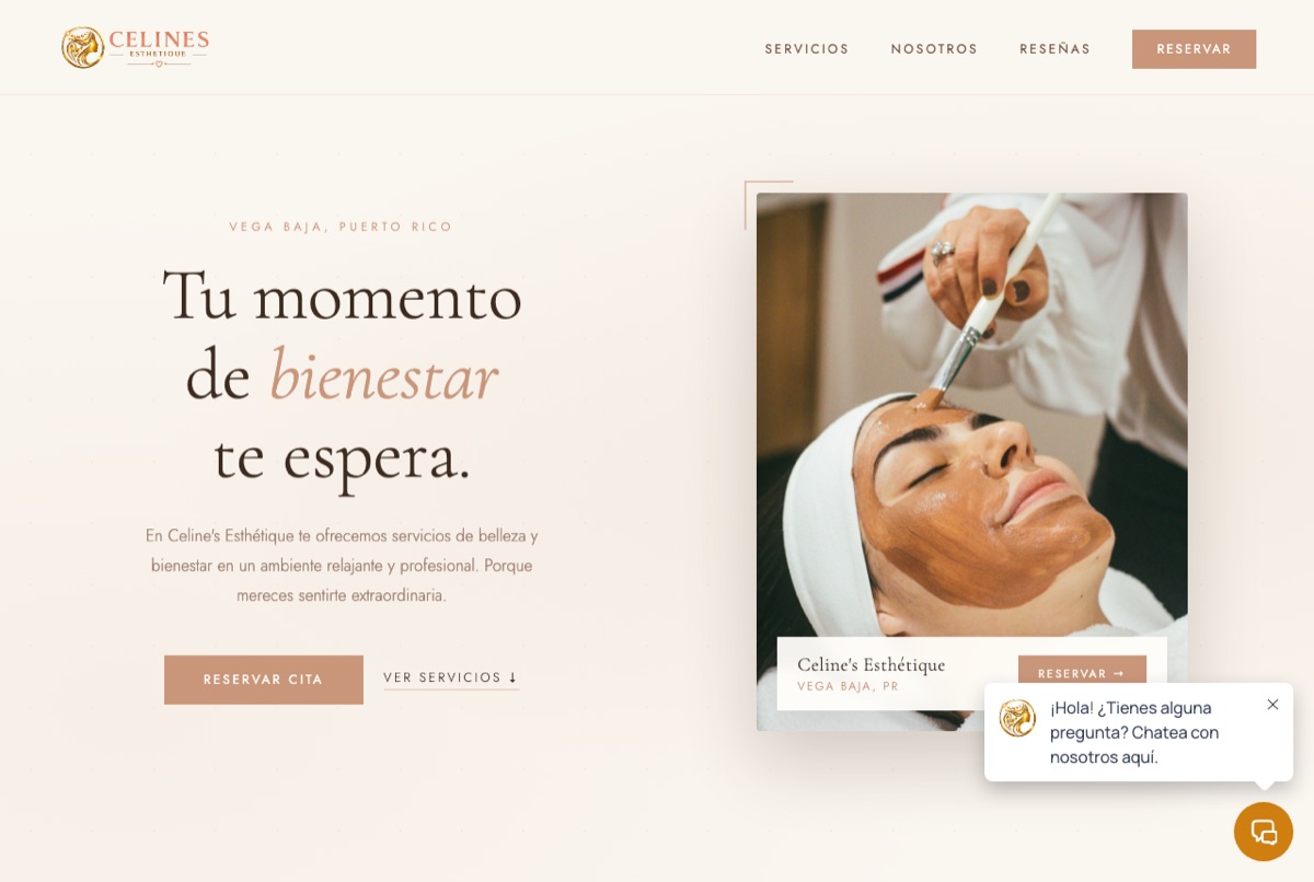 Sitio web de Celine's Esthétique