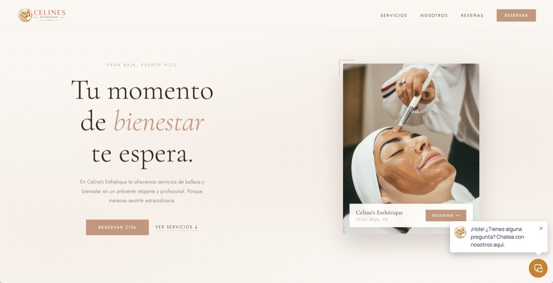 Celine's Esthétique — sistema construido por avcreatif